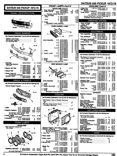FREE Shipping on orders over $25 shipped by Amazon. . Datsun 620 parts catalog